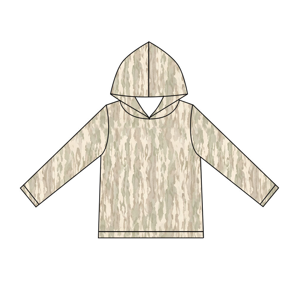 Long sleeves light hunting camo kids boys hoodie