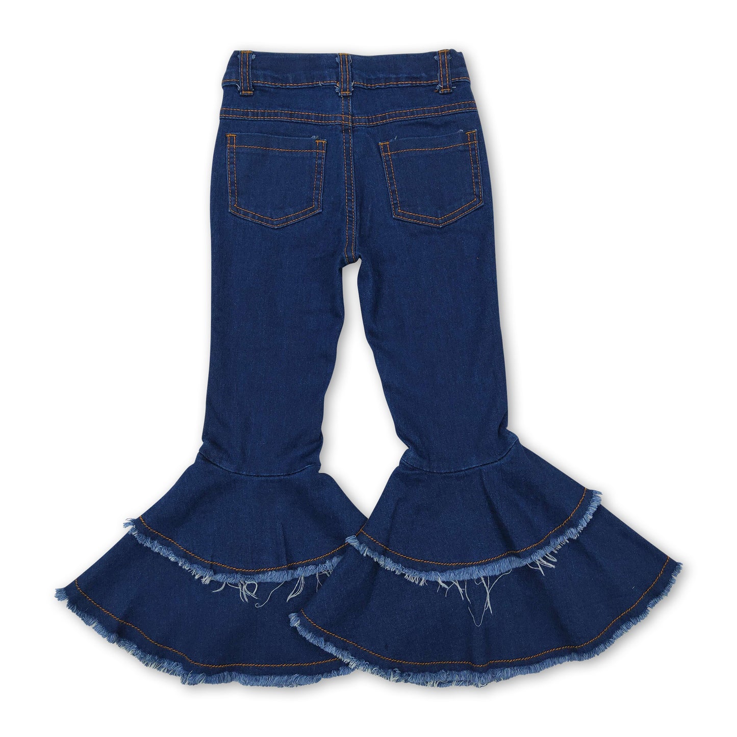 Girl waistband ruffle Bell Bottom Jeans