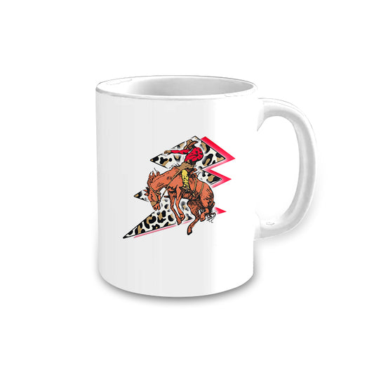 Leopard thunder rodeo western mug