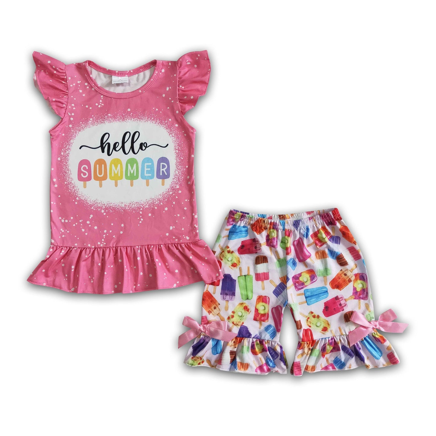 Hello summer shirt shorts girls boutique clothing