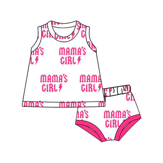Sleeveless mama's girl top bummies baby girls clothing