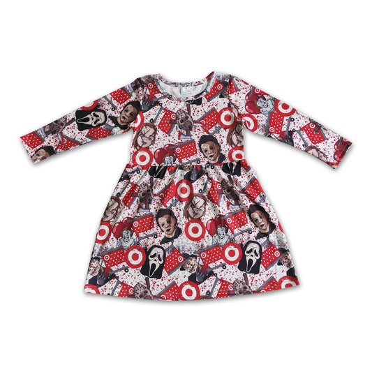 Circle cart scream baby girls Halloween dresses