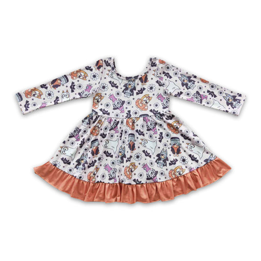 Stay spooky bat dogs baby girls Halloween dresses