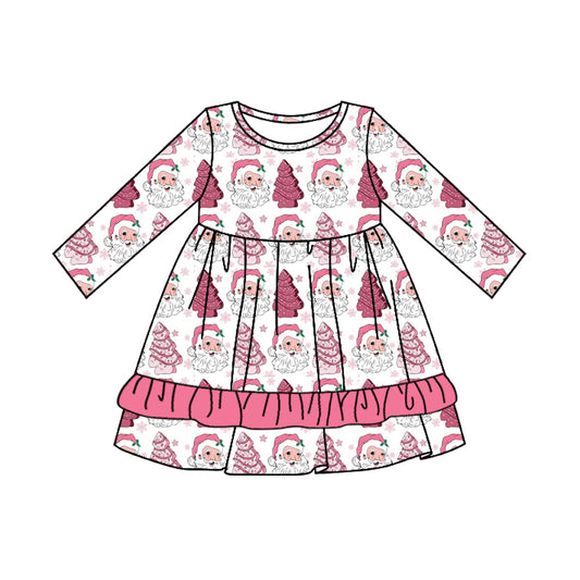 Christmas tree cake santa baby girls dresses