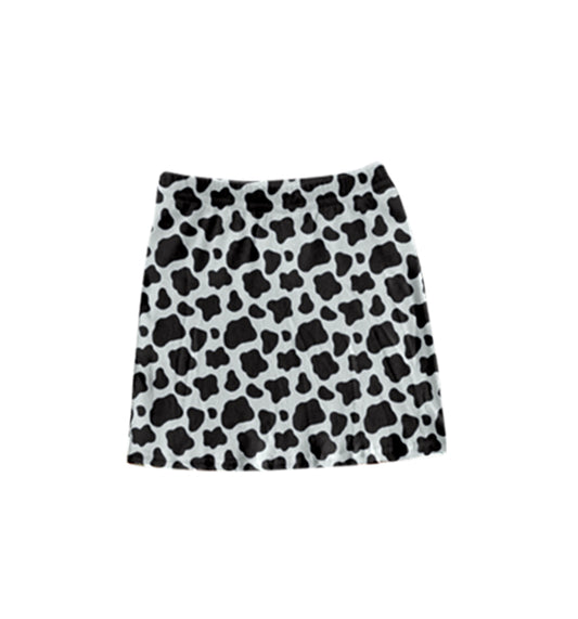 Cow print baby girls skirt