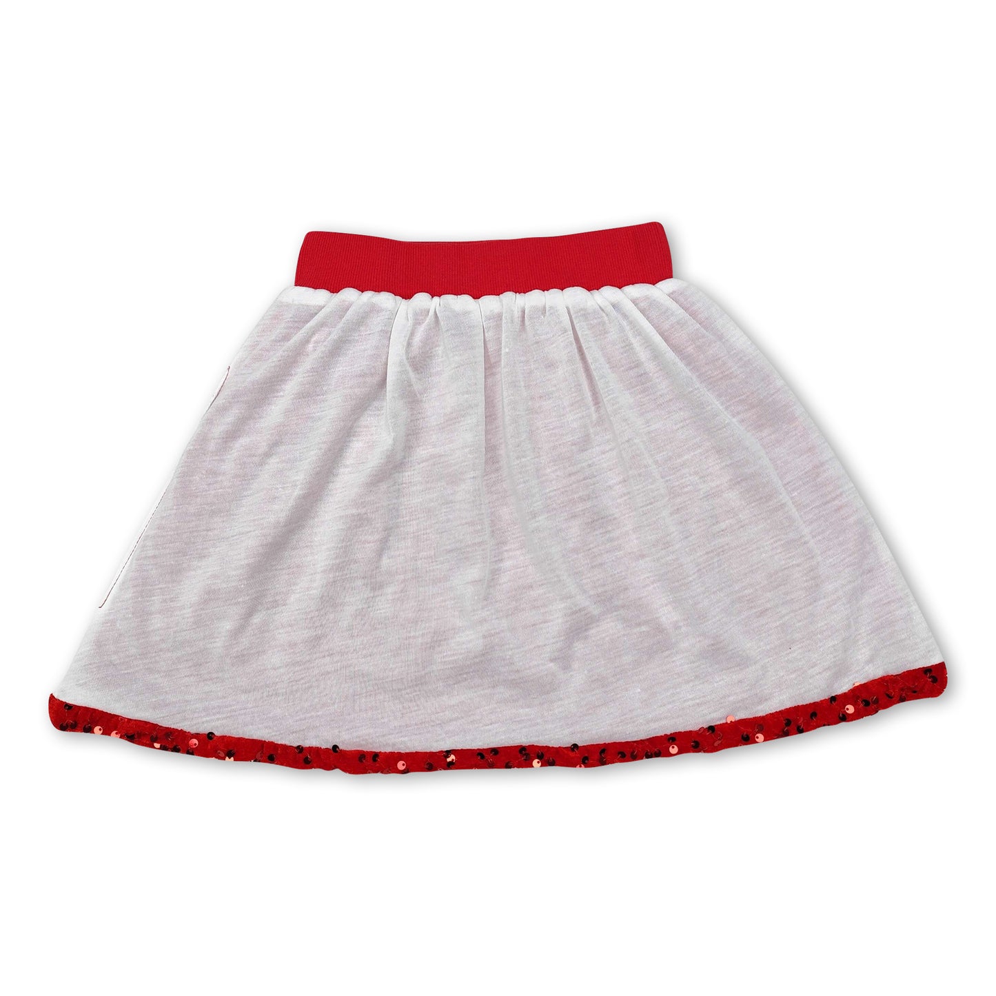 Red sequin kids girls Christmas skirt