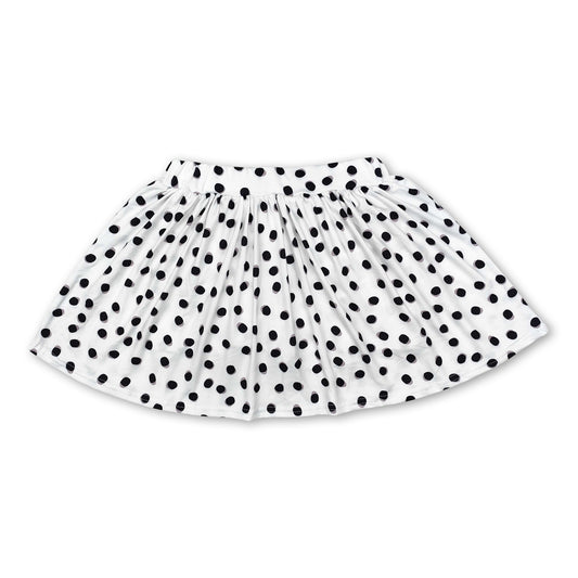 Black white polka dots baby girls Halloween skirt