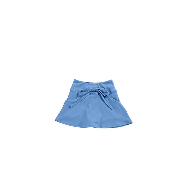 Light blue pockets kids girls active wear skirt