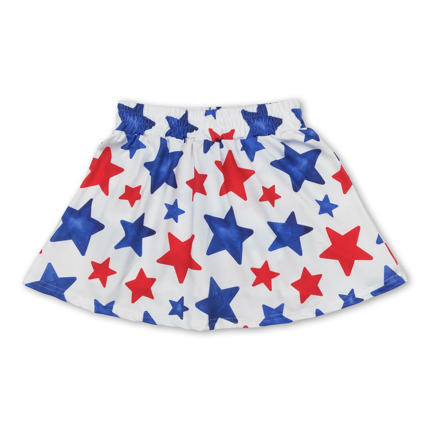 Red blue stars kids girls 4th of july skirt