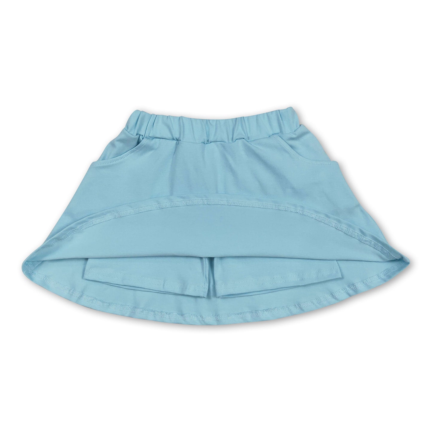 Aqua cotton pocket kids girls summer skirt