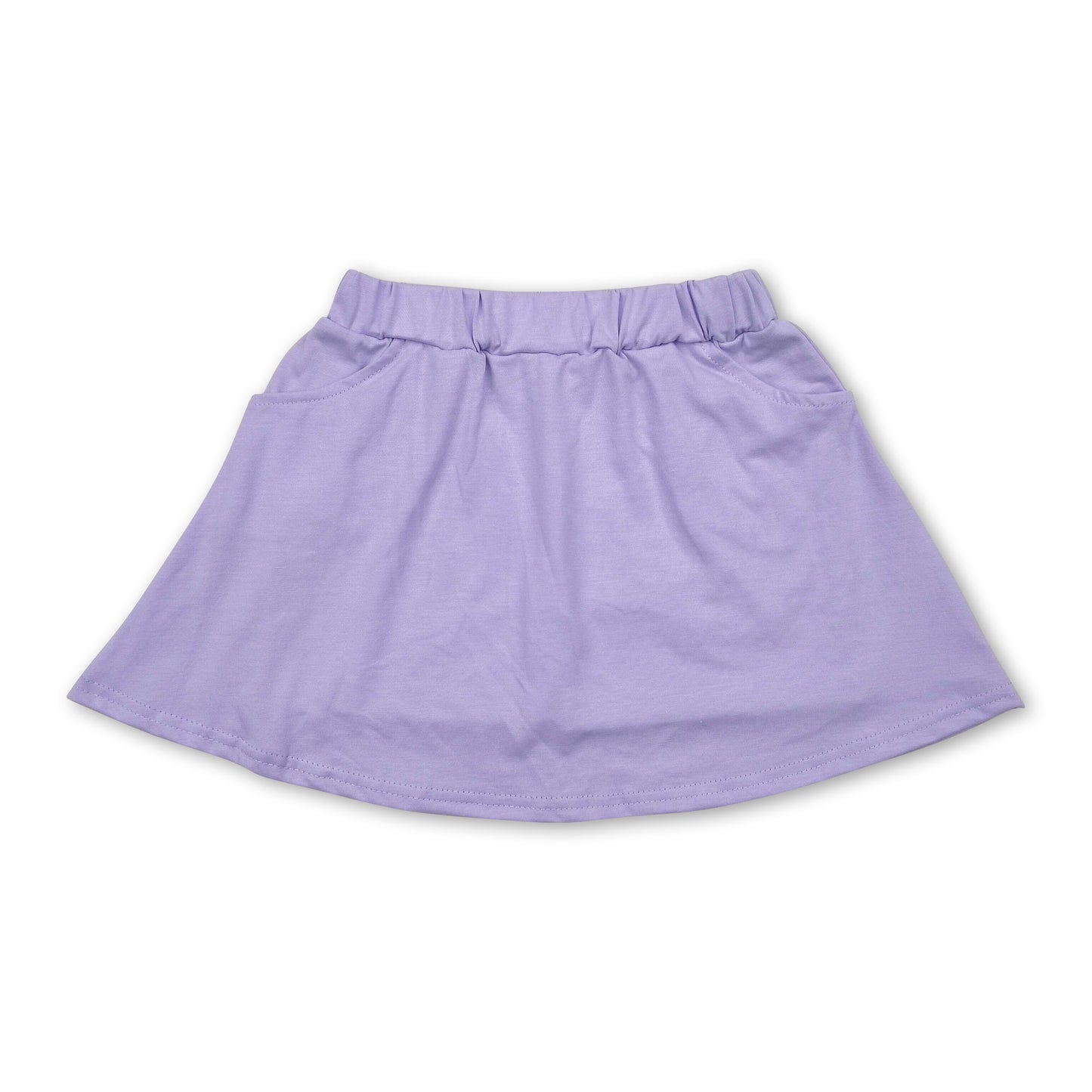 Lavender cotton pocket kids girls summer skirt