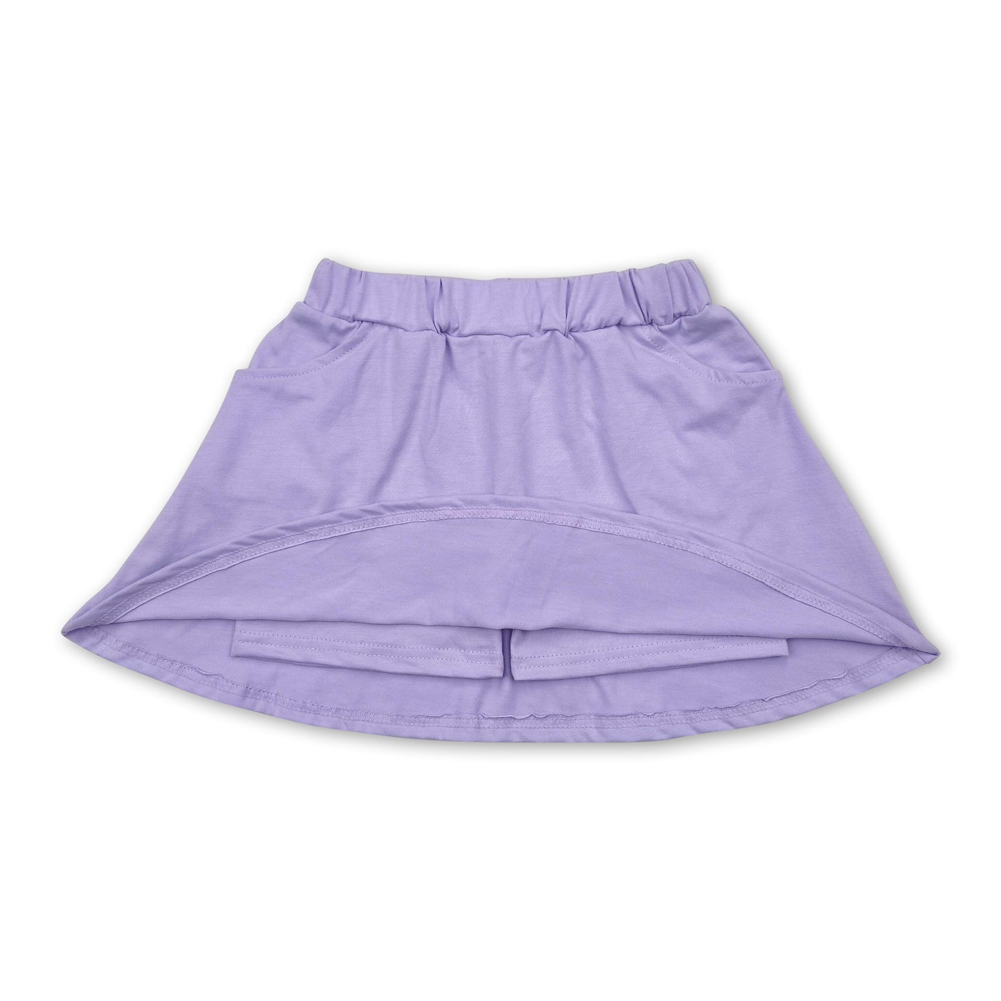 Lavender cotton pocket kids girls summer skirt