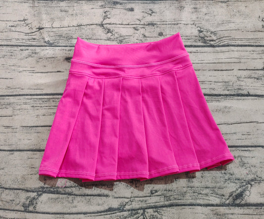 Hot pink high waist kids girls summer activewear skorts