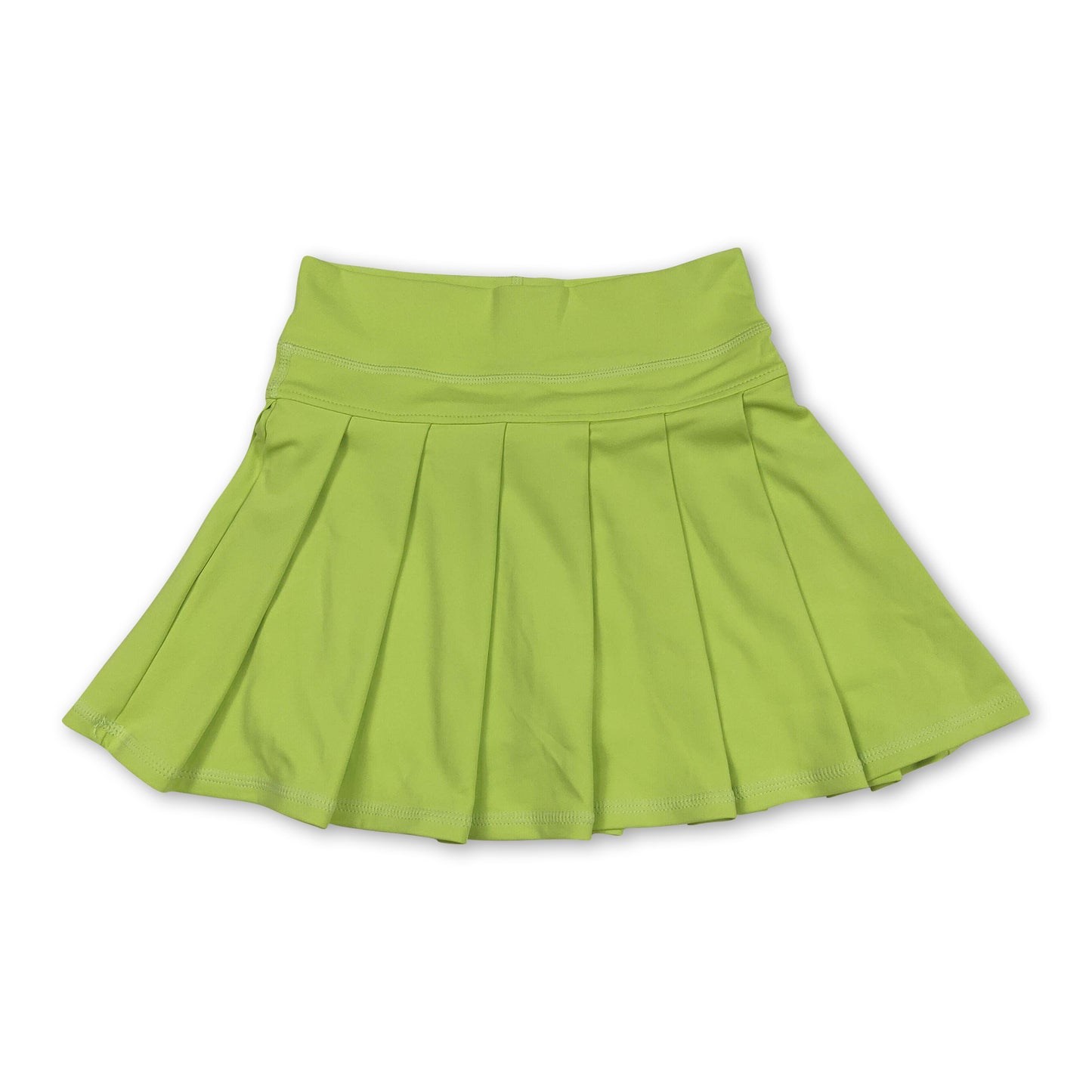 Yellow high waist kids girls summer activewear skorts