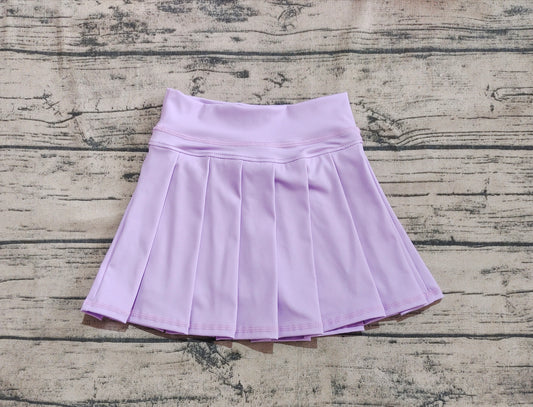 Lavender high waist kids girls summer activewear skorts