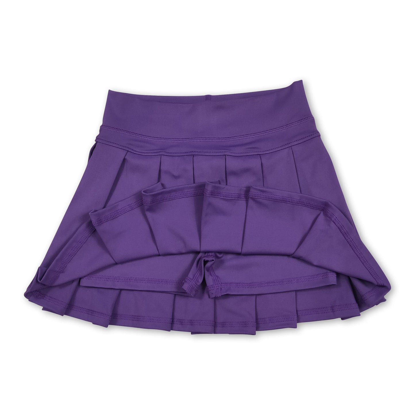 Purple high waist kids girls summer activewear skorts