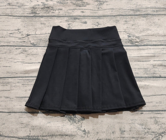 Black high waist kids girls summer activewear skorts