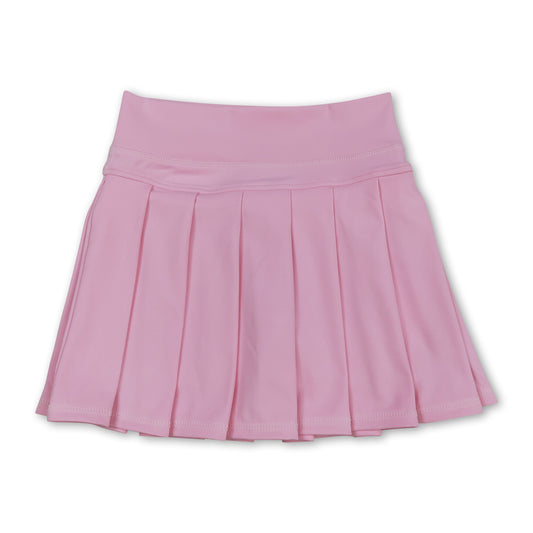 Light pink  high waist kids girls summer activewear skorts