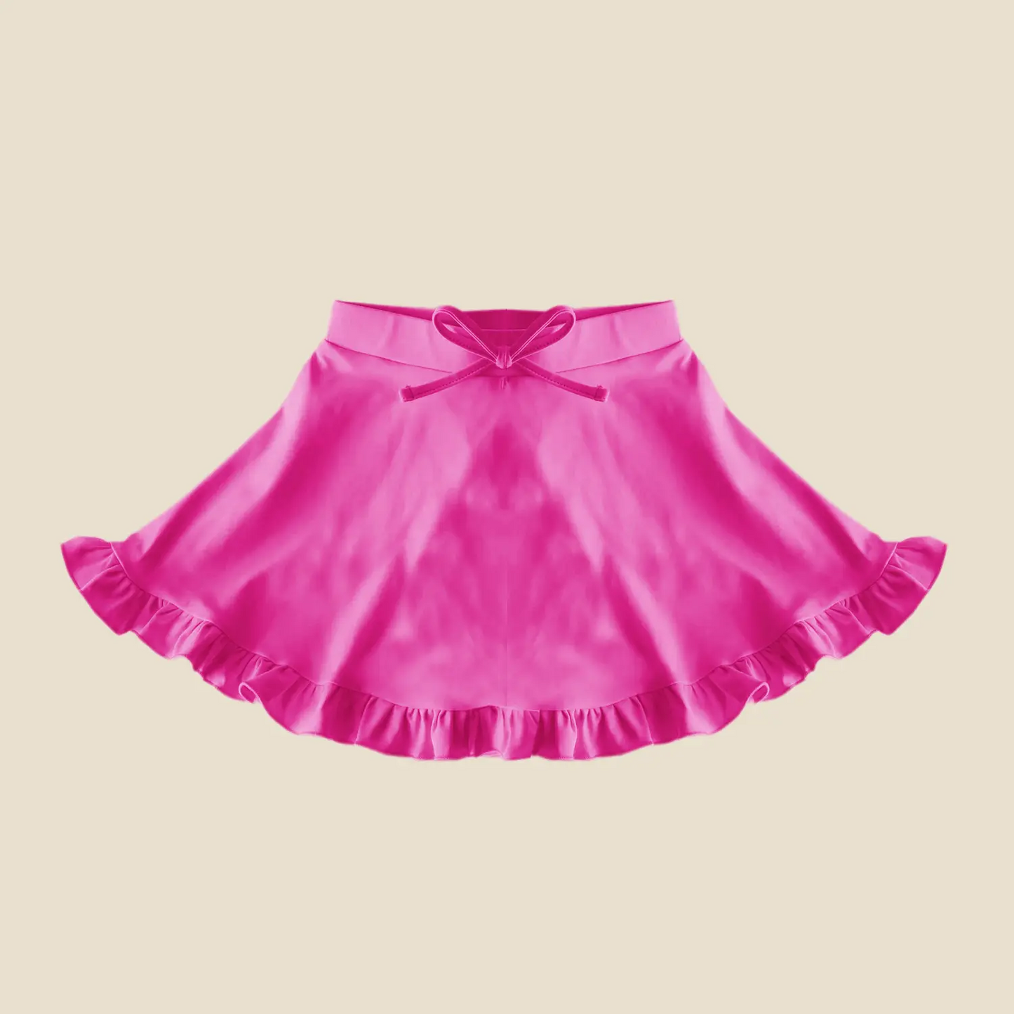 Hot pink ruffle kids girls summer activewear skorts