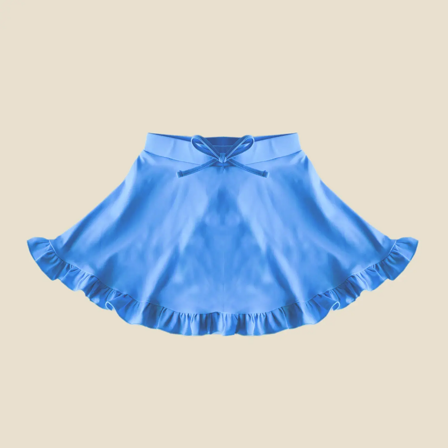 Light blue ruffle kids girls summer activewear skorts