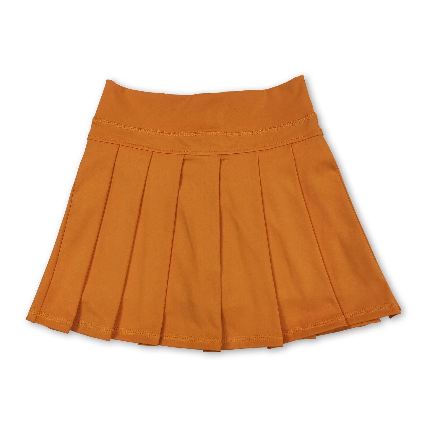 Orange high waist kids girls summer activewear skorts