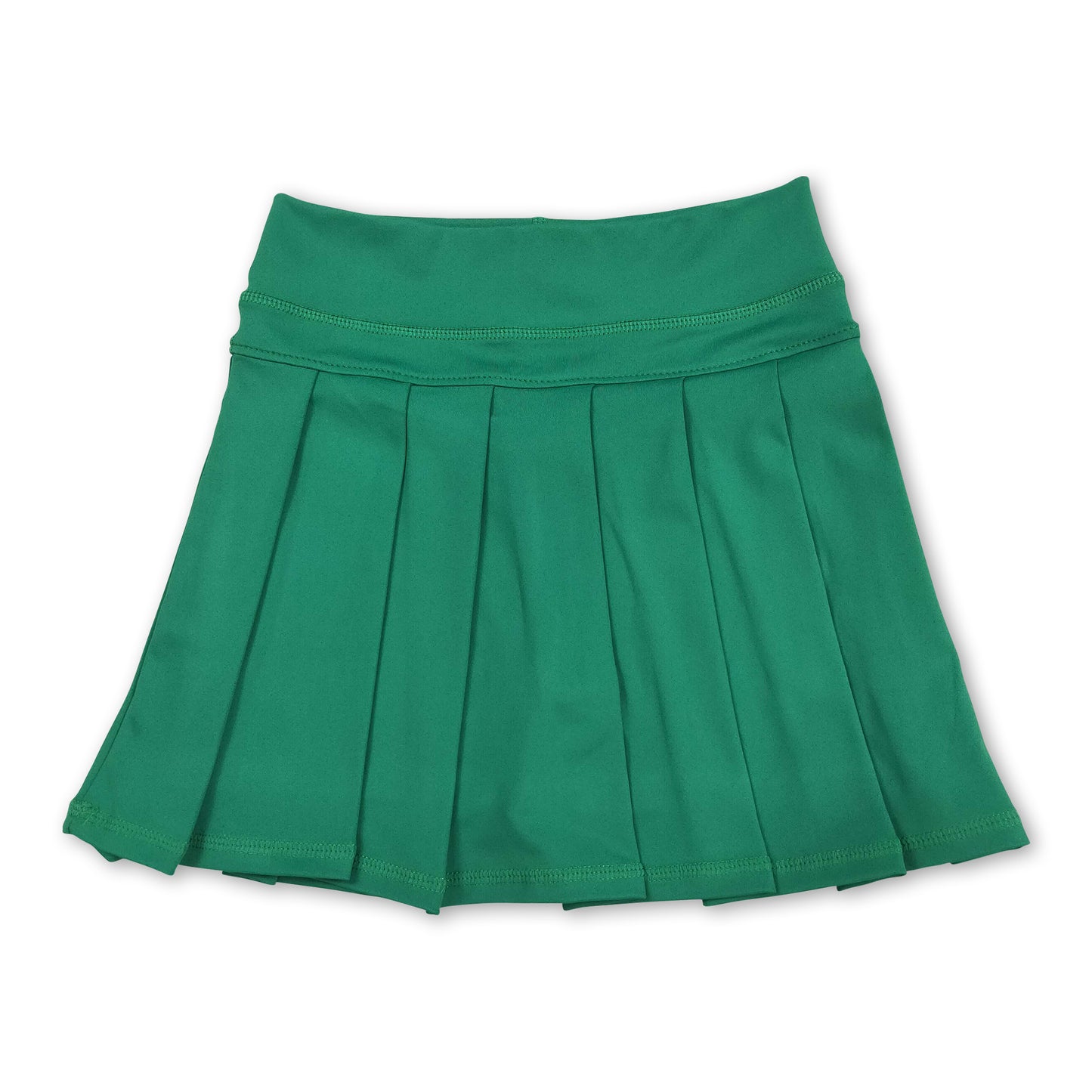 Green high waist kids girls summer activewear skorts