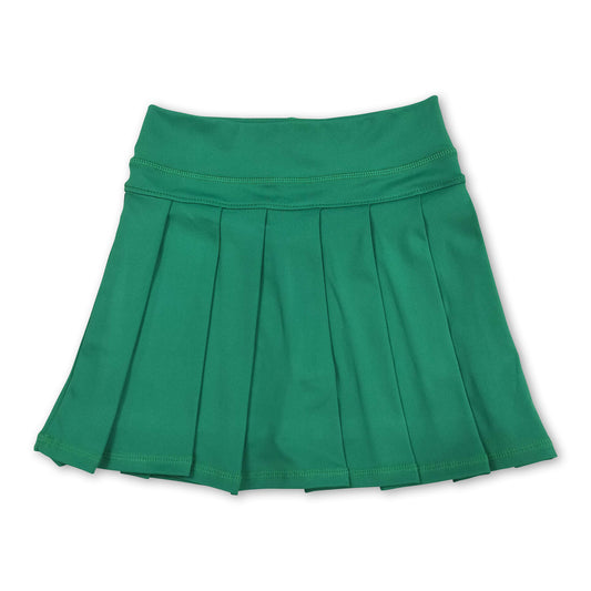 Green high waist kids girls summer activewear skorts