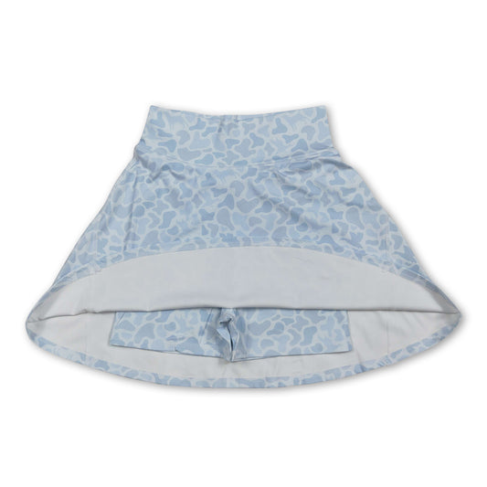 High waist light duck dog camo adult women activewear skirt