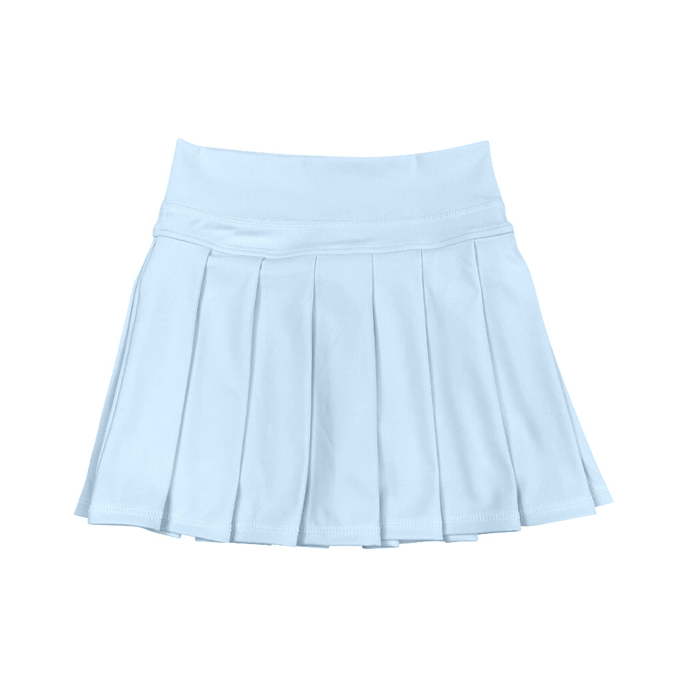 High waist kids girls summer activewear pleated skorts