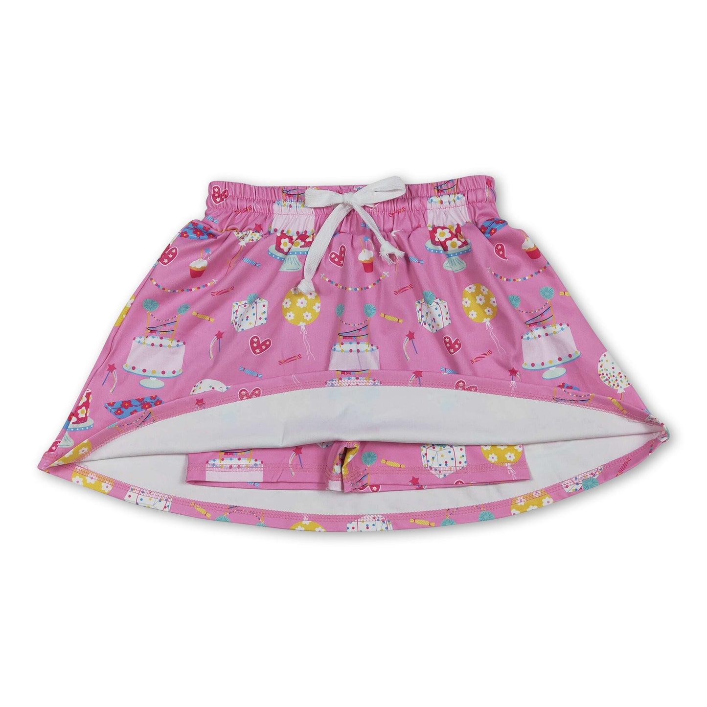 Happy Birthday cake gift kids girls active skirt