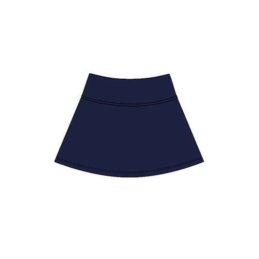 Navy high waist kids girls active yoga skirt