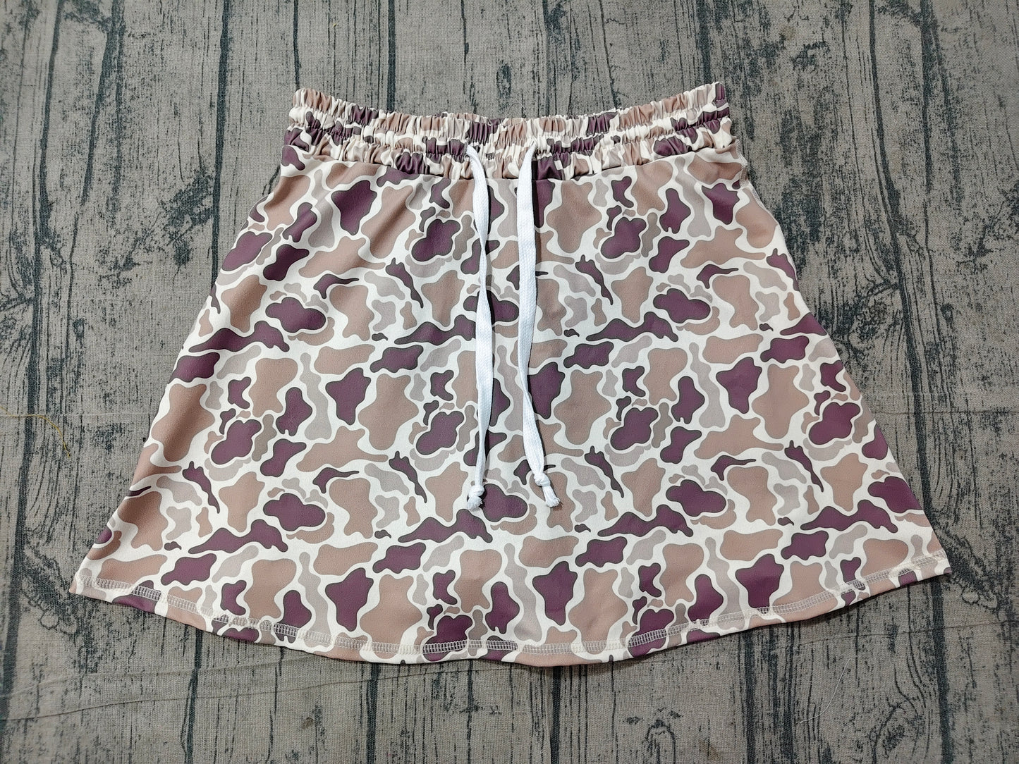 Khaki camo adult women summer activewear skirt