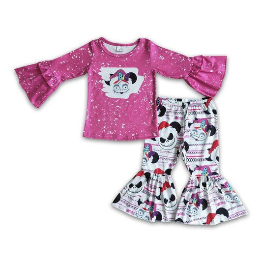 Hot pink bleached kids girls Halloween set