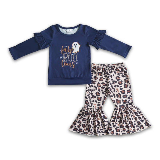 Fabboolous ghost shirt leopard pants girls Halloween clothes