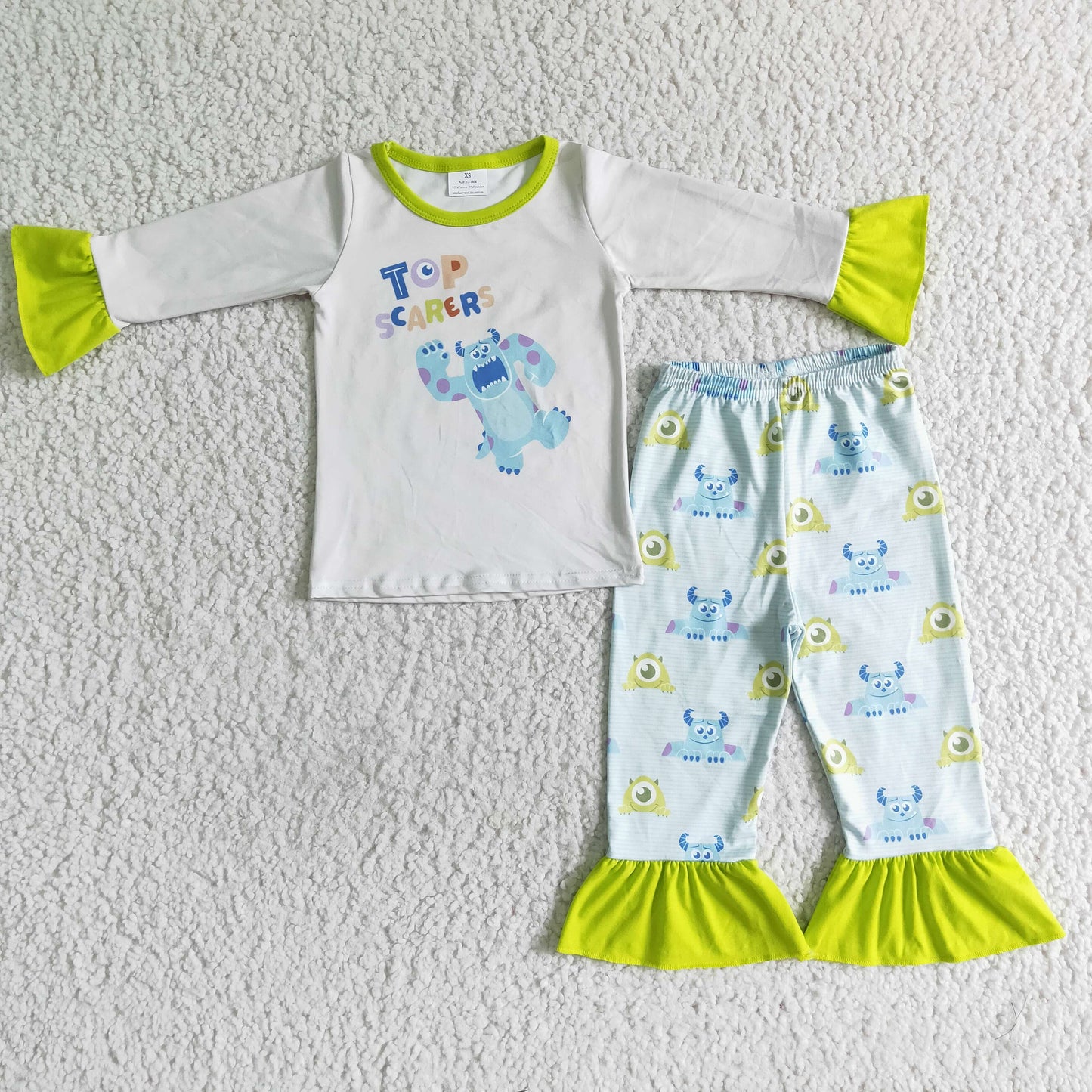 Monster sleepwear baby girls fall pajamas