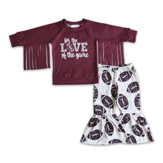 Love of the game tassels shirt football pants girls clothes