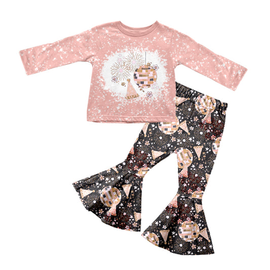 Firework bleached top pants girls Happy New year clothes