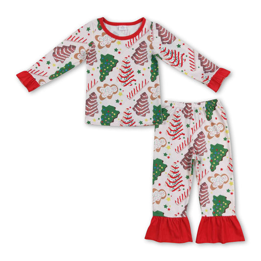 Christmas tree cake gingerbread kids girls pajamas