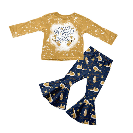 Bleached holly night top pants girls nativity clothes