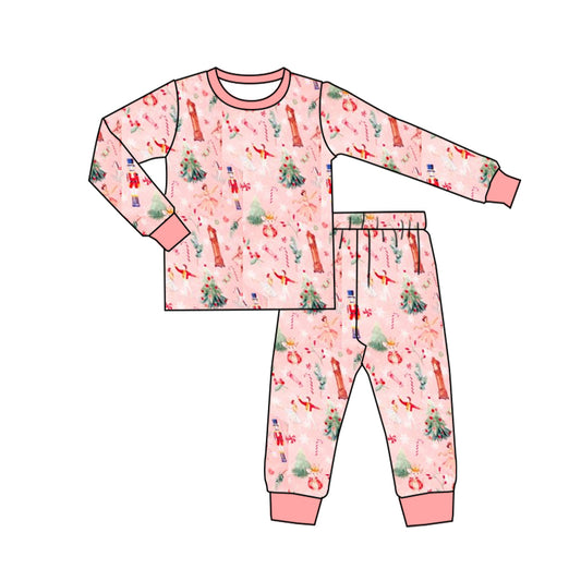 Christmas tree candy cane ballet king girls pajamas
