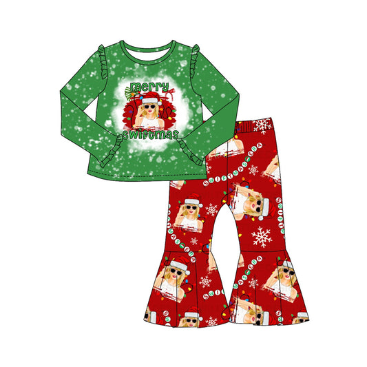 Merry Christmas top pants singer girls Christmas clothes