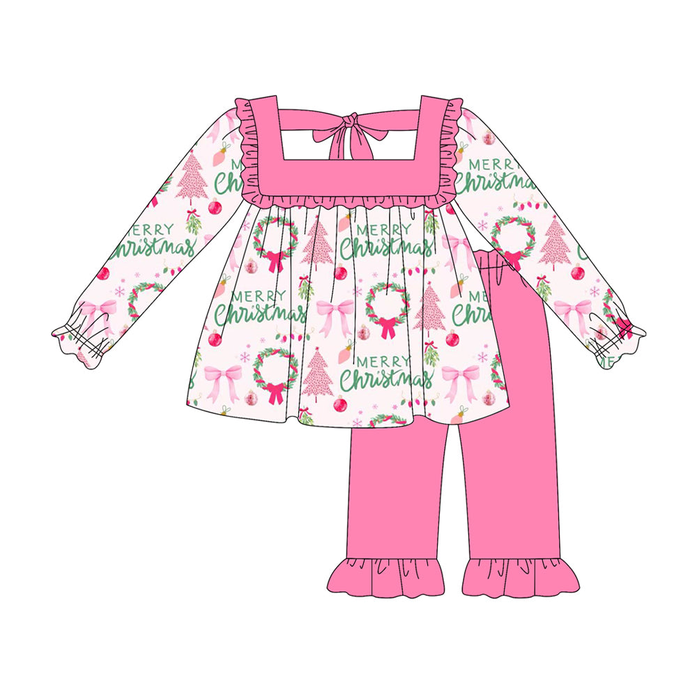 Merry Christmas ornaments tunic pants girls clothing