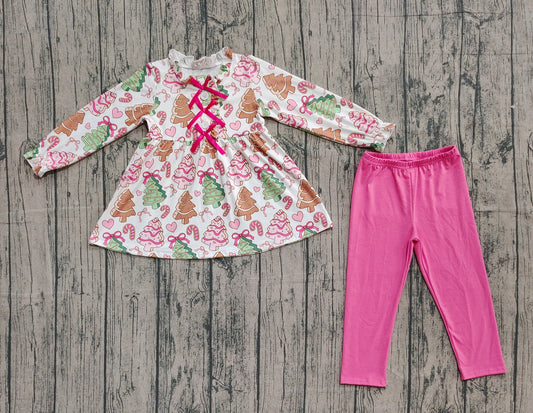 Christmas tree cake candy cane tunic leggings girls clothes
