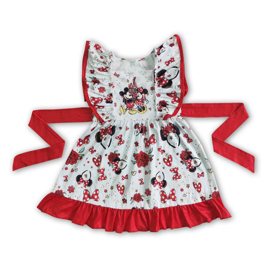 Cute ears belt mouse girls boutique summer dress