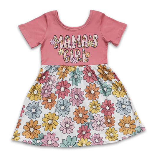 Mamas girl short sleeves baby girls dresses