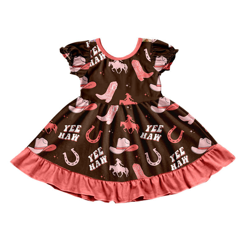 Horseshoes boots hat western girls dresses