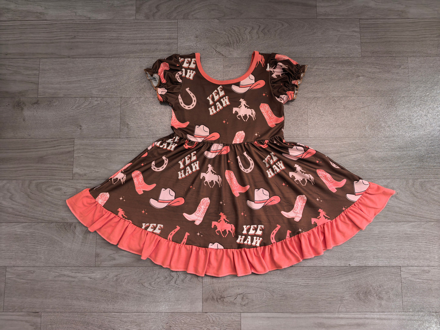 Horseshoes boots hat western girls dresses