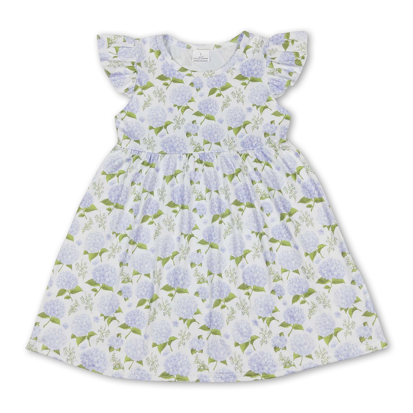 Flutter sleeves floral kids girls dresses