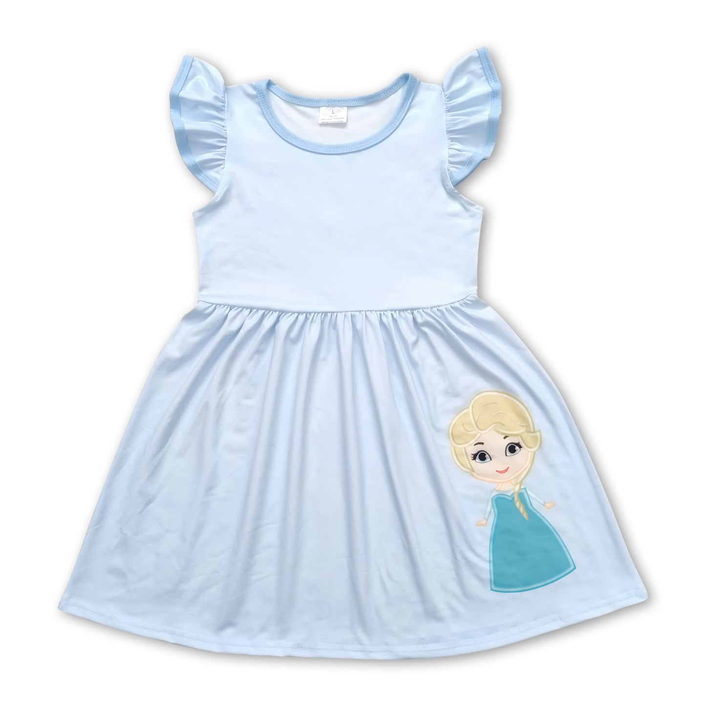 Flutter sleeves aqua princess baby girls dresses