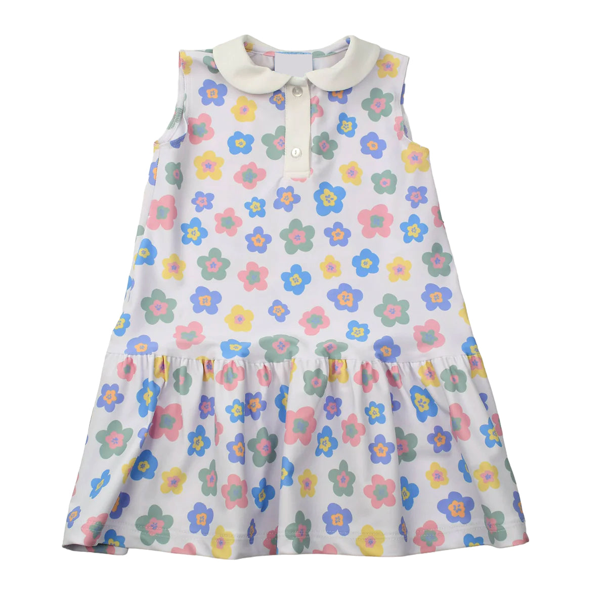 Sleeveless floral baby girls summer dress